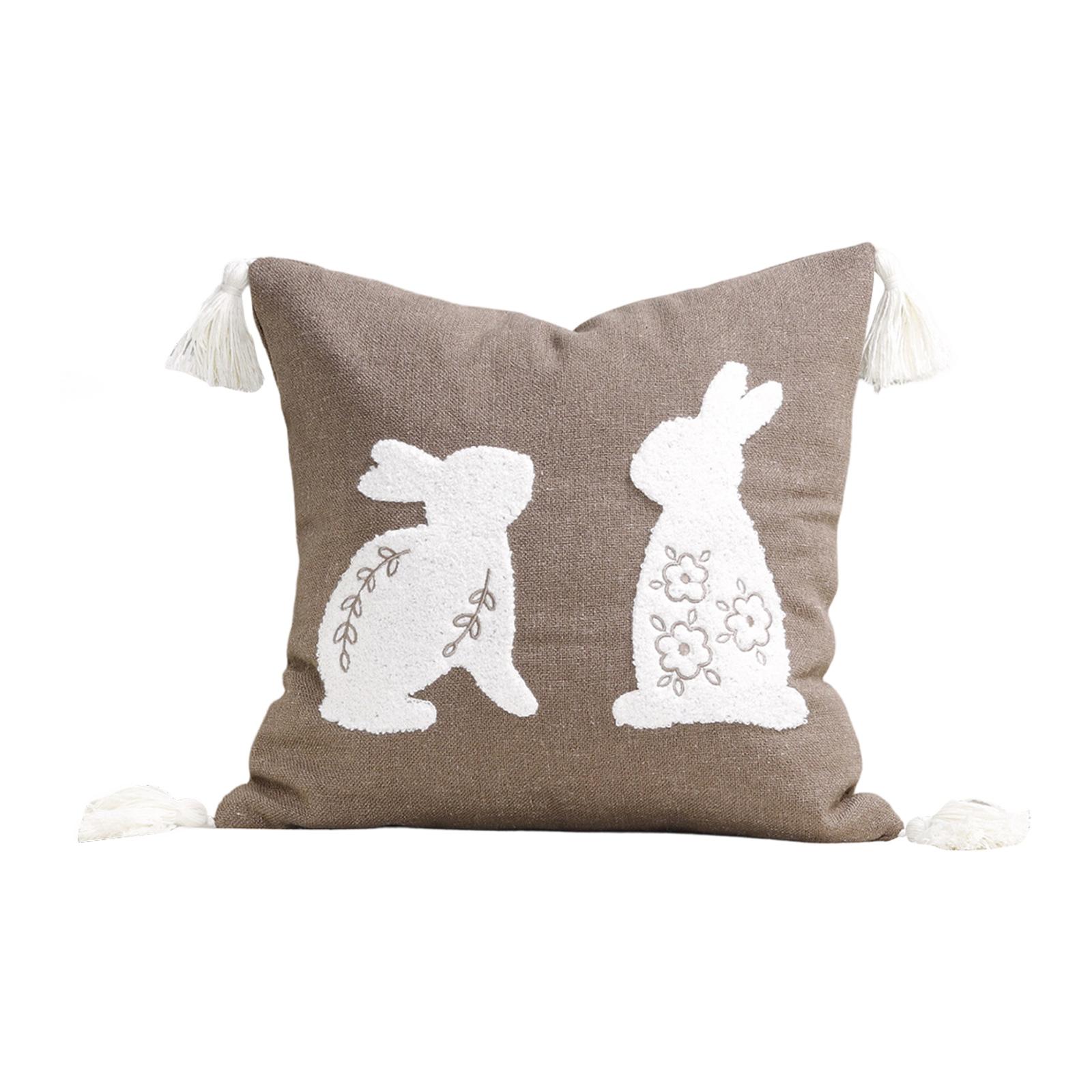 

Easter Bunny Pillowcase Decoration, Easter Festive Atmosphere, Home Throw Pillowcase One Size кавовий