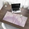 Protective Desk Pad with Graphic Marble Floral Pattern 90x45 Cm