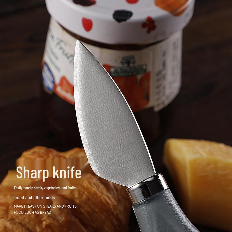 Käsemesser & Gabel Set aus Edelstahl mit Marmeladen-Butterspachtel - 3-teiliges Set