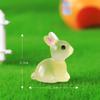 8Pcs Bunny Resin Miniature Figurines Home Decoration Cute Rabbit Mini Bunny Crafts Dark In Night Easter Party Decorate