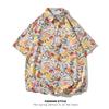 Summer New Retro Floral Men's Clothing Online Fashion Short-sleeved Shirt Casual Tops Marcas De Ropa Hombre