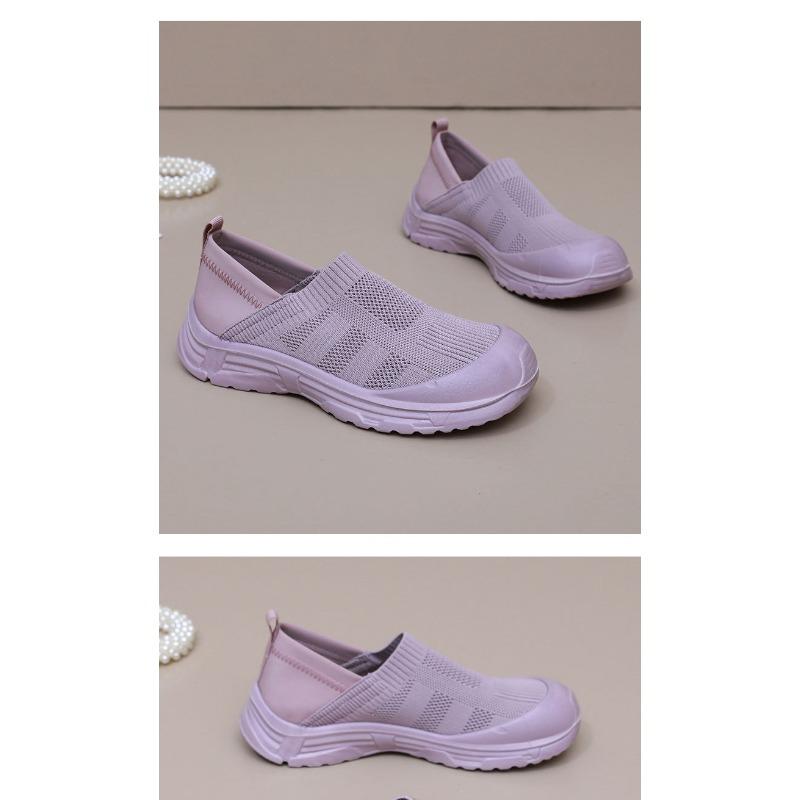 Shoes Women's 2025 Spring New Casual Single Shoes Lazy People Pedal Round Toe Heightened, Breathable, Non-slip and Wear-resistant Women's Shoes