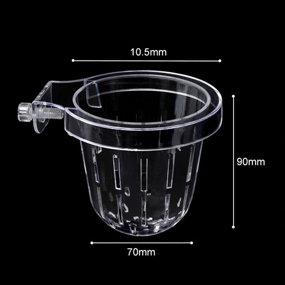 Transparent Fish Tank Hydroponic Planting Basket Water Plant Stand Glass Pot Aquarium Planter Cups Planted Tank