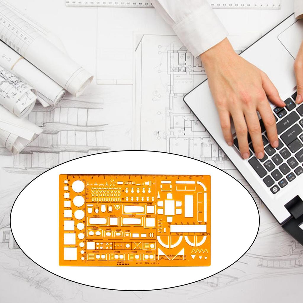 Architectural Templates Stencil Drafting Tools Ruler Building House