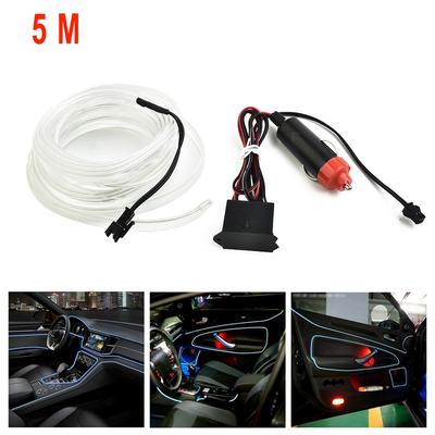 5m Transparent Skirt Side Glow 3mm Plastic EL Luminous Wire with Driver