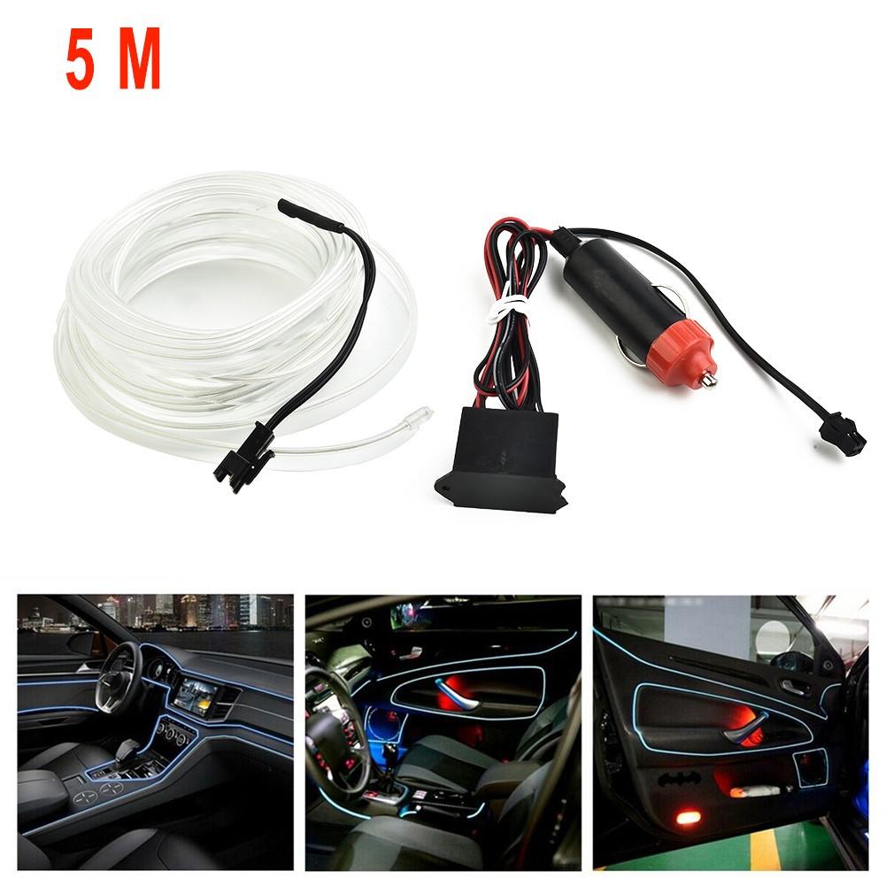 

5m Transparent Skirt Side Glow 3mm Plastic EL luminous wire with driver 5meter