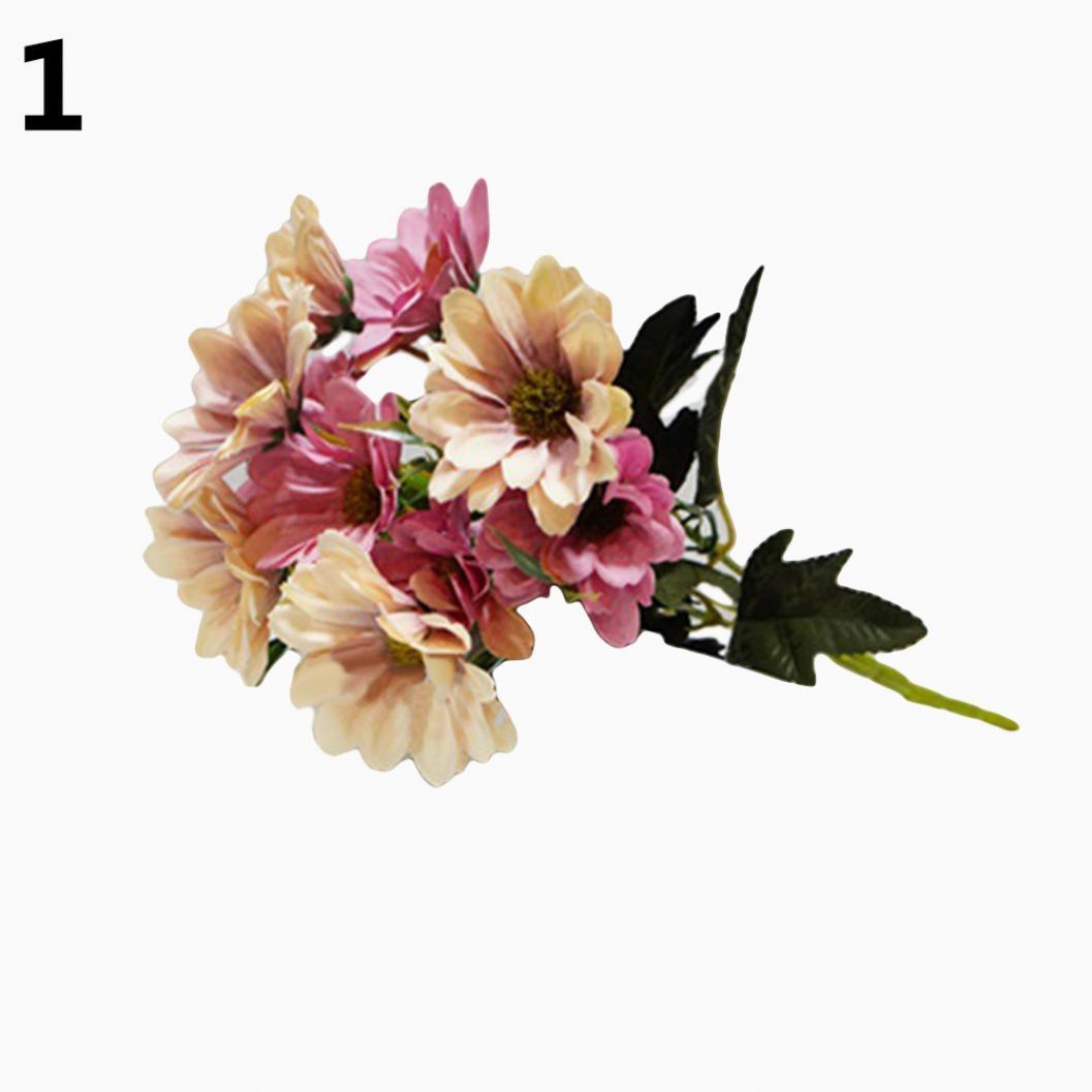 

1 букет 10 головок в европейском стиле осенние искусственные цветы для домашнего декора розовый