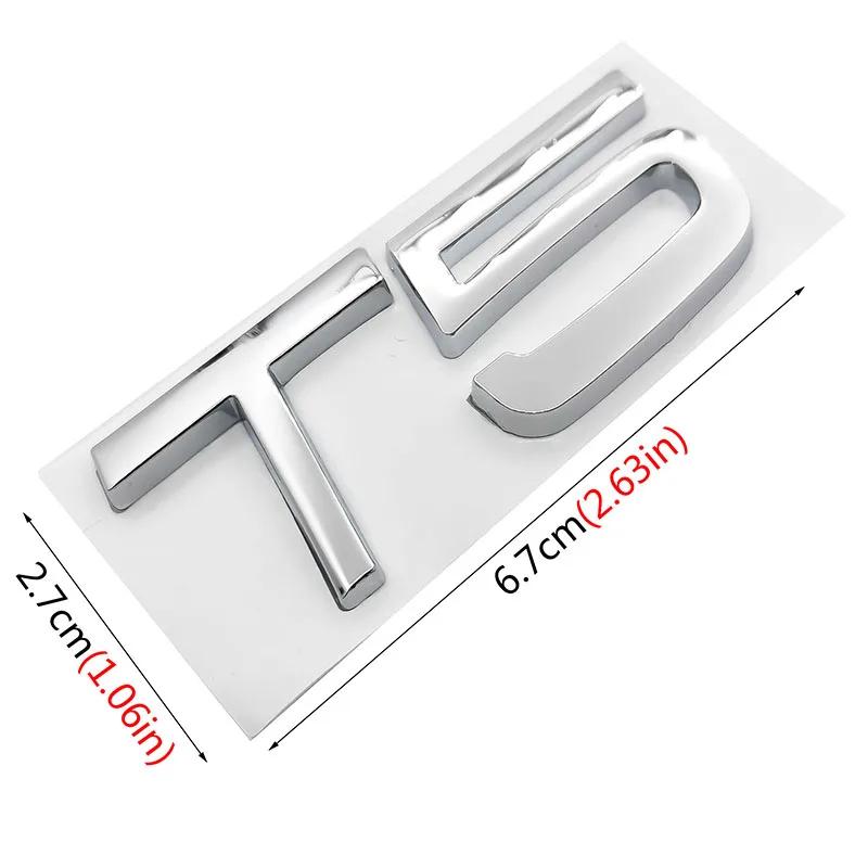 3D Metal T5 T6 AWD LOGO Emblems Badges Car Sticker Letter Decal Car Styling For Volvo XC60 XC90 S60 S80 S60L V40 V60 Tail Fender