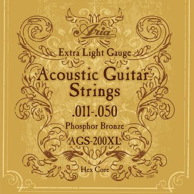 ARIA Acoustic Guitar Folk Guitar Strings Extra Light Phosphor Bronze AGS-200XL