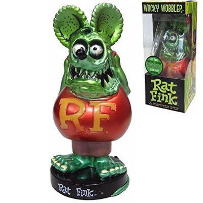 FUNKO Wacky Wobbler RAT FINK (Verde Metálico) Figura Bobblehead do Rat Fink Mercadoria do Rat Fink RF
