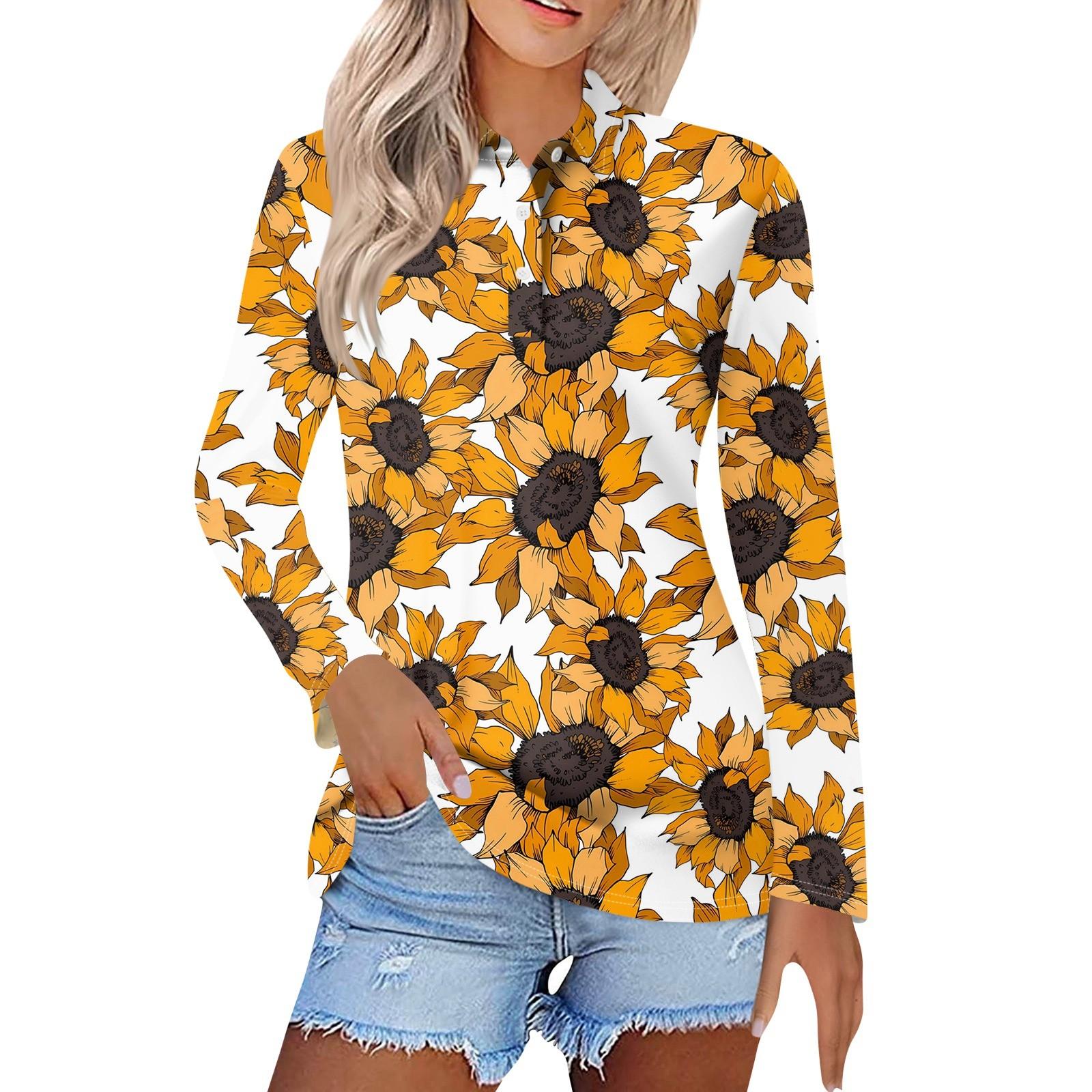 

Жіноча модна повсякденна сорочка з принтом і короткими довгими рукавами, жіночі топи на ґудзиках XXL