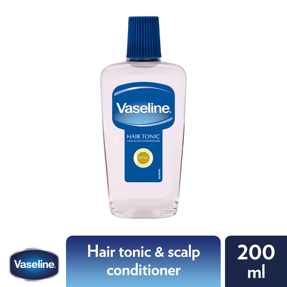 Vaseline Hair Tonic & Scalp Conditioner 200 ML Pack of 1 Smooth Hair, Moisture Lock, Non-Greasy Shine