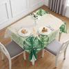 Summer Green Palm Leaf Rectangle Tablecloth for Table Decor Reusable Kitchen Dining Tablecloth Wedding Party Decorations