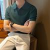 Men's Light Summer Ice Silk Knit Polo Shirt - Korean Style Trend