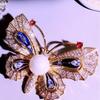 Exquisite Crystal Pearl Cute Enamel Pins Women's Flower Zircon Metal Painted Butterfly Brooch for Woman Jewelry Accessories