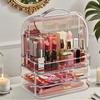 Clear Makeup Storage Rack Drawer Style Lipstick Holder Large Lip Gloss Storage Stand  for Bathroom