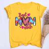 1pc Blessed Mom Best Mom Ever Letter TShirts Great Mothers Day Gift Round Neck Casual Short Sleeve Women Clothes