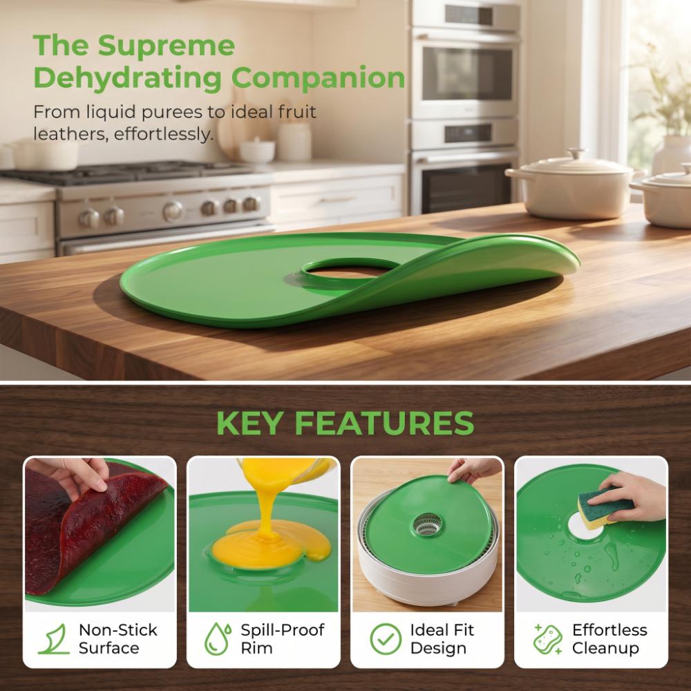 Round Food Dehydrator Sheet Silicone Fruit Drying Sheet Silicone Dehydrator Sheet  Liquid Foods