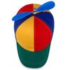 Summer Women Baseball Hat Colorful Rainbow Colorblock Propeller Decor Long Brim Camping Hiking Fishing Climbing Cap
