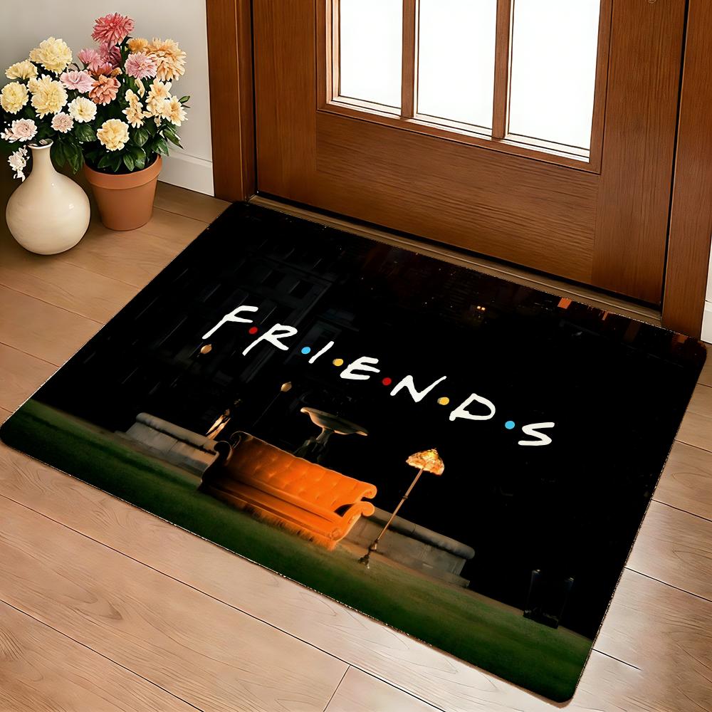 

Friends Welcome Floor Mat Cozy Flannel Soft Thick Non-Slip Mat For Living Room Bedroom Kitchen Decor Rugs 40x60cm