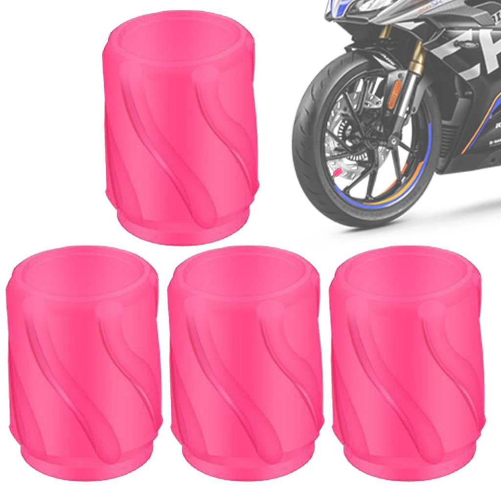 Fluorescent Bulb Caps, Fluorescent Tire Valve Caps, 4 Glow Motorcycle Tire Valves Stem Caps