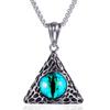 Iron Man Retro Viking Owl Stainless Steel Necklace Pendant for Men and Women