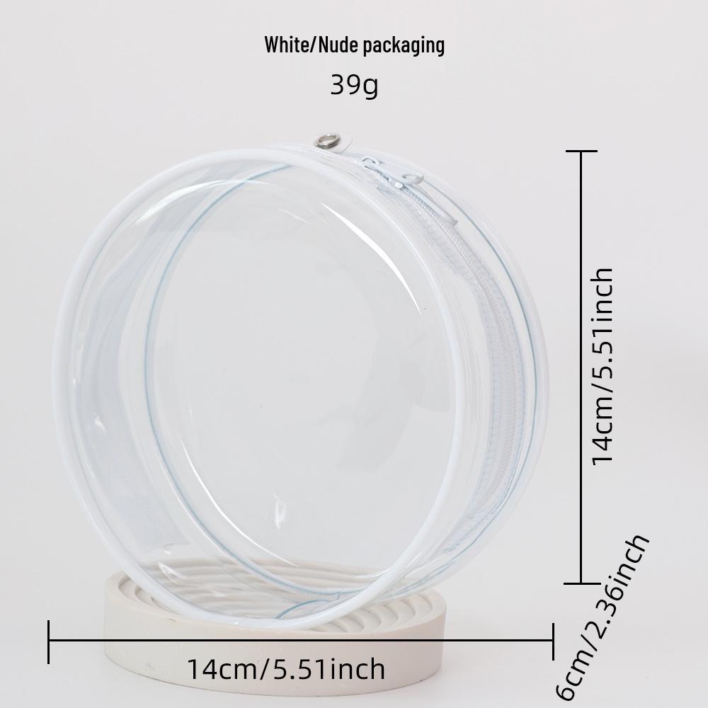 10cm Cotton Doll Ita Bag - PVC Transparent Round Carrier for 14cm Dolls