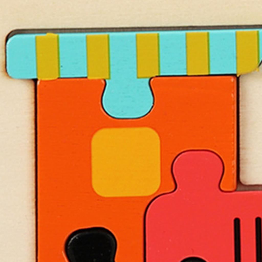 Dřevěné puzzle s vozidly, hračky, puzzle pro rané vzdělávání, interaktivní puzzle pro batolata, vzdělávací