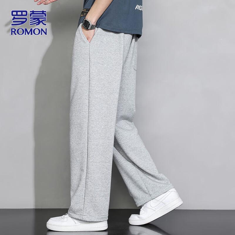 ROMON Men's Autumn/Winter Loose Straight Leg Sweatpants