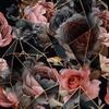 Outdoor Dekostoffe Oxford - Motiv Blumen Und Geometrische Muster I Dx605
