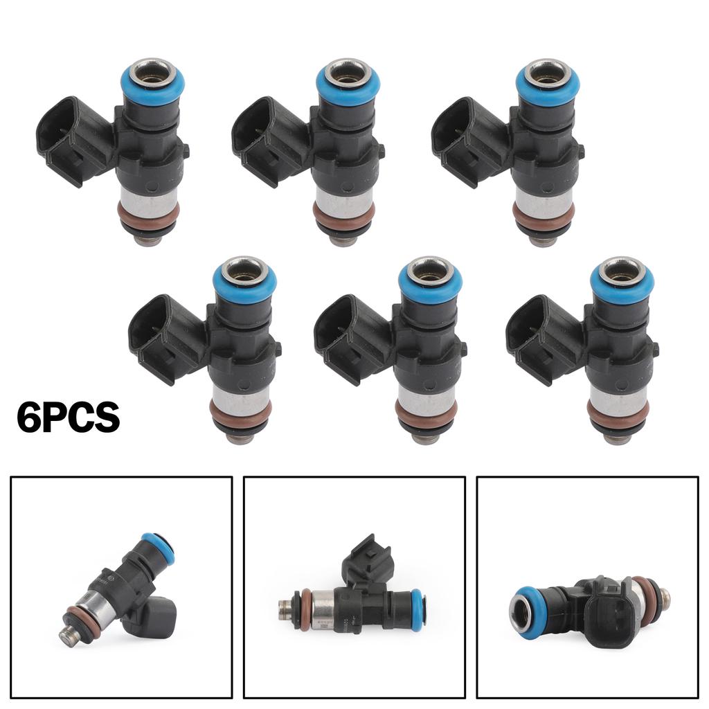 6PCS Fuel Injectors 0280158091 Fit for Ford Fit for Mazda Fit for Lincoln 3.5L 3.7L CX-9