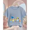Cute Kawaii Children T Shirt Bluey Popular Print Summer Street Style Fashion Tops For Kids 3-14 Age