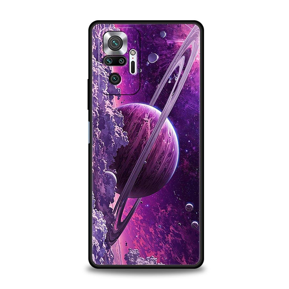 Moon Galaxy Universe Phone Case For Xiaomi Redmi Note 14 13 12 5G 11 10 Pro Plus 4G 9S 9 14C 13C 12C 10C 9C 9A Soft TPU Cover