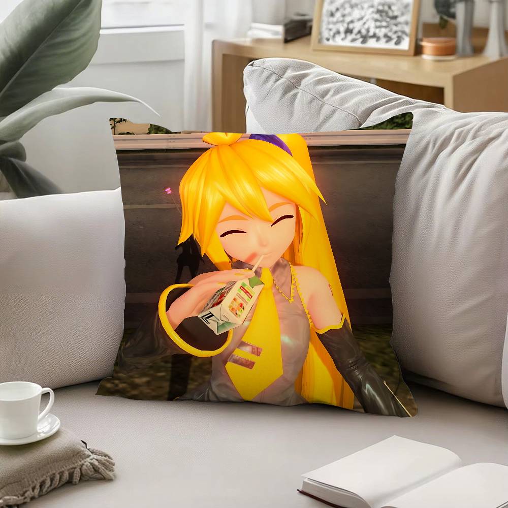 Cute Singer A-Akita Neru Pillow Case Cushion Cover Soft Cute Throw Pillow Case For Car Sofa Pillowcase Polyester With Zipper