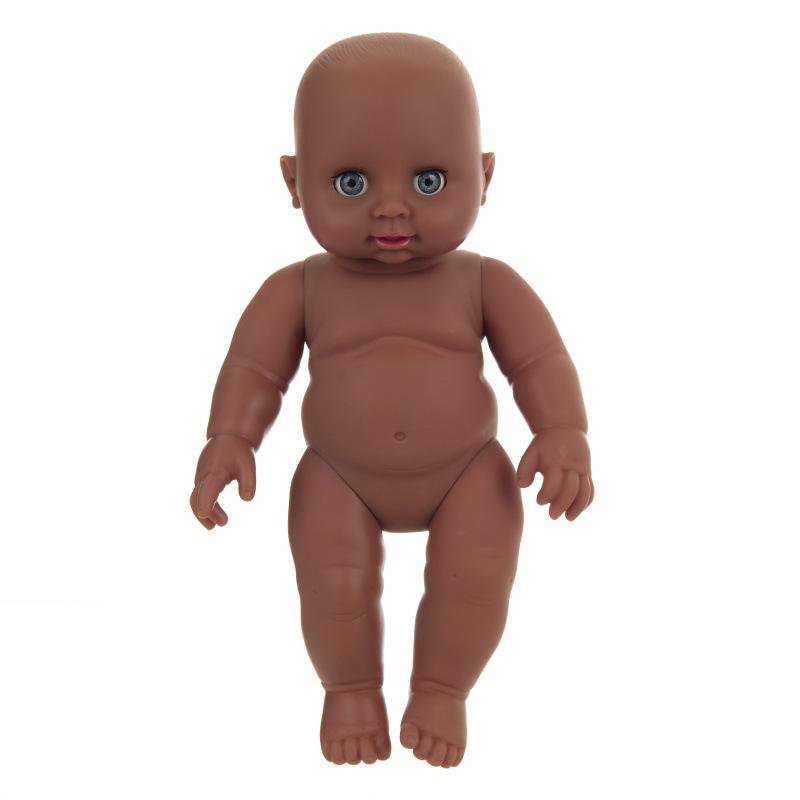 African Black 30CM Realistic Silicone Reborn Baby Doll for Early Education and Play Silent