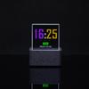 Crystal Cube Photo Display Holographic Desktop Smart Weather Station Digital Clock With Gif Animations Album
