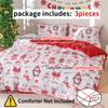 3 st/set Jul Ren Snögubbe Sängkläder Set Inkluderar 1 Påslakan Och 2 Örngott Mjukt Och Hudvänligt