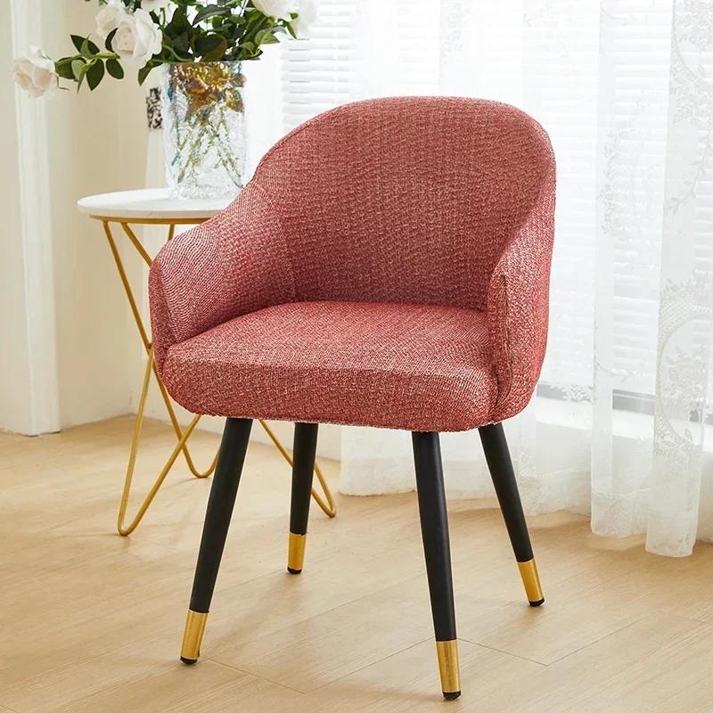 1/2/4/6pcs Chenille Fabric Chair Cover Elastic High Arm Chair Covers Seat Case Dining Room Armchair Protector for Office Wedding