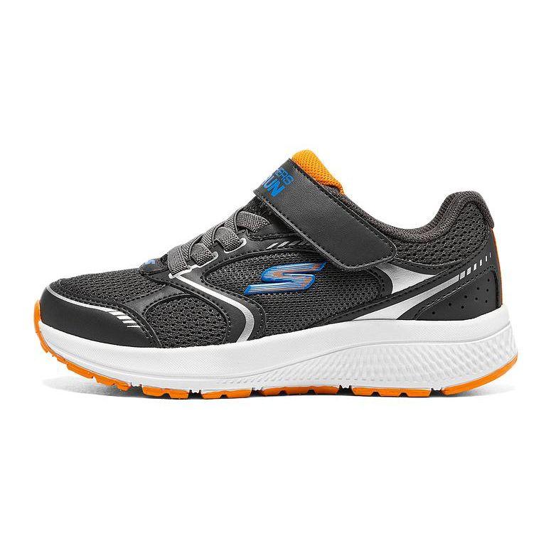 Skechers Mesh Fashion Breathable Trendy Durable Non-Slip Comfortable Versatile Low-Top Kids Running Shoes Kids sneaker Black Orange 405009L-CCOR 27.5