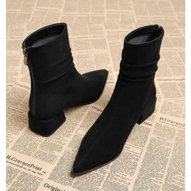 2025 Autumn Women Outdoor Retro Knight Boots Anti-slip Chunky Heel Ankle Boots New Comfortable Designer Shoes Zapatos De Mujer