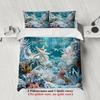 Ocean Coral Reef Bedding Set Blue Sea Life Print Bedding With Duvet Cover  Pillowcases For Bedroom