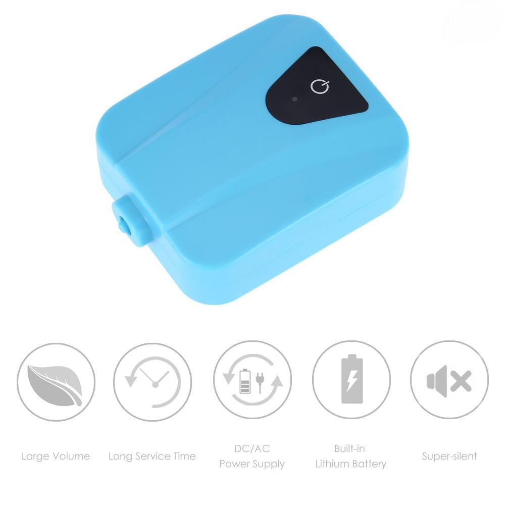 Small Portable Pond Aerator ZOS Solar Powered/DC Charging Oxygenator Aquarium Water Oxygen Pump