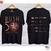 Rush R50 Tour 2026 T-Shirt Rush Band Konzert T-Shirt Vintage Rockmusik Unisex Shirt Unisex T-Shirt