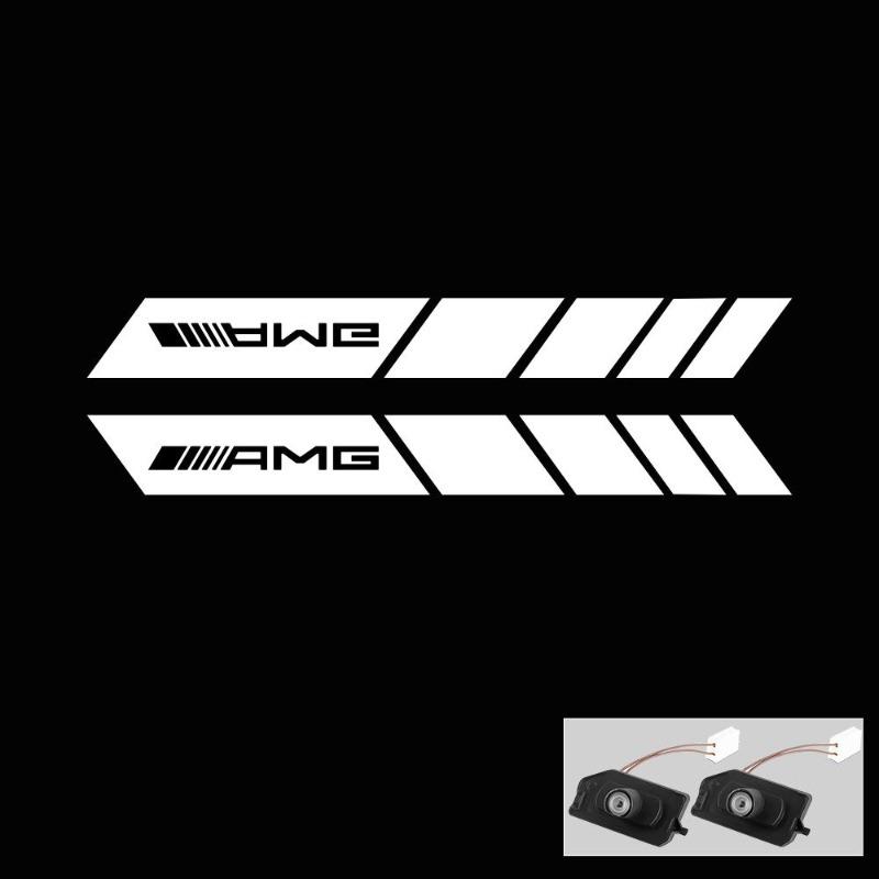 2Pcs Angel Wings Carpet Light LED Rearview Mirror Projector Lamp For Mercedes Benz AMG A B C E S Class GLA GLB GLC CLS EQC