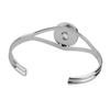 Bracciale Rigido con Charm in Lega Argentata con Bottone a Pressione Singolo si adatta a Noosa