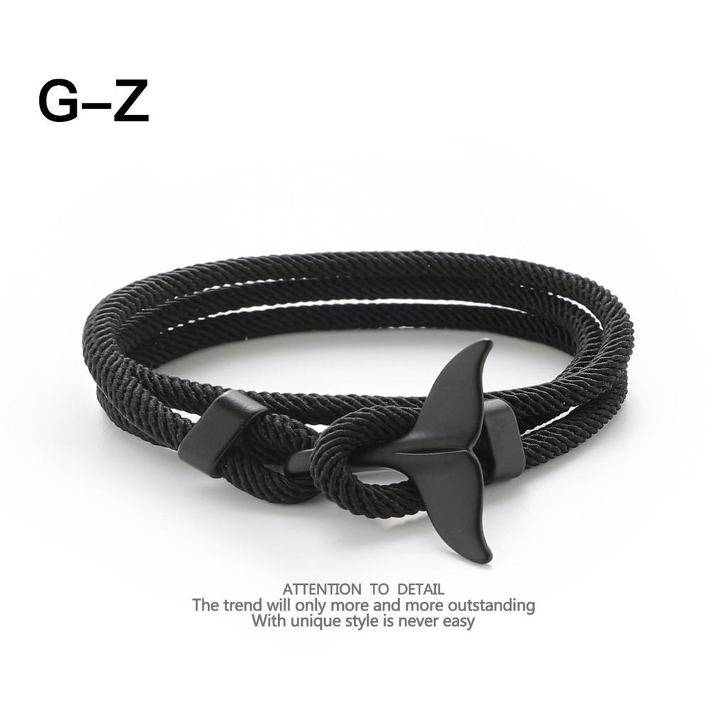 Multi-color Whale Tail Handwoven Adjustable Bracelet for Couples and Students