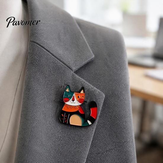 Cat Hat Badge Cartoon Alloy Brooch Pin, Mini Enamel Animal Shape Ornament Clothing Jewelry Accessory for Women Men Decoration Pin