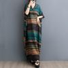 Short Sleeve Plus Size Vintage New In Dresses for Women Casual Loose Maxi Long Summer Dress