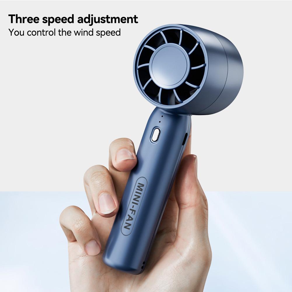 Mini-Elektrolüfter Tragbarer Turbo-Ventilator Dreistufige Windgeschwindigkeit Handheld-Schreibtisch-Doppelzweck-Klimaanlage für Camping