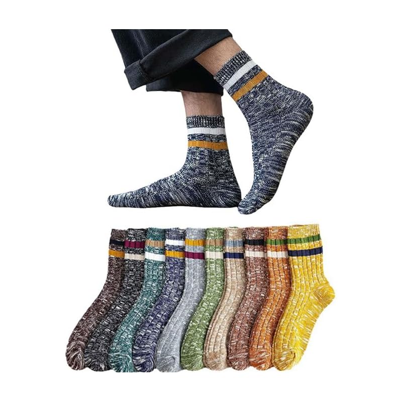 

[Xiyaoer] socks men s socks cotton 10 pair set [sweat absorption Odor prevention cotton]24-28cm sports socks colorful socks casual socks sports I wore